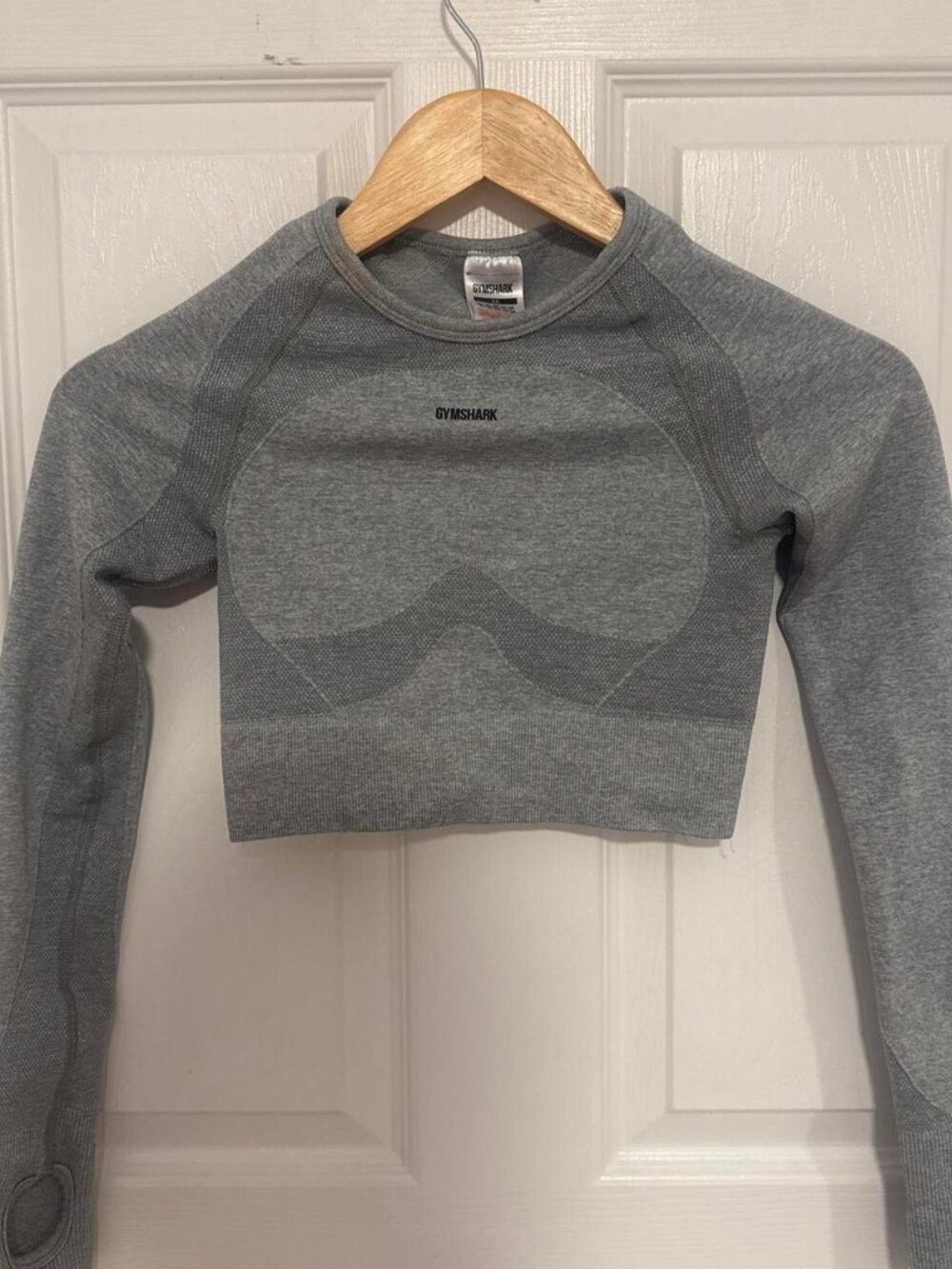 Gymshark Women's Grey Crop-top